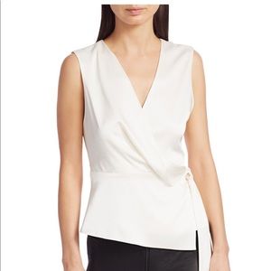 Alice and Olivia Asymmetrical Draper Top NWT LARGE